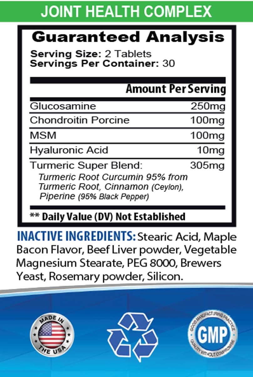 HAPPY PET VITAMINS LLC Hip and Joint cat Treats - Joint Health Complex with Turmeric - MSM GLUCOSAMINE - Hip and Joint Care - Joint and Hip for Cats - 1 Bottle (60 Treats) : Pet Supplies