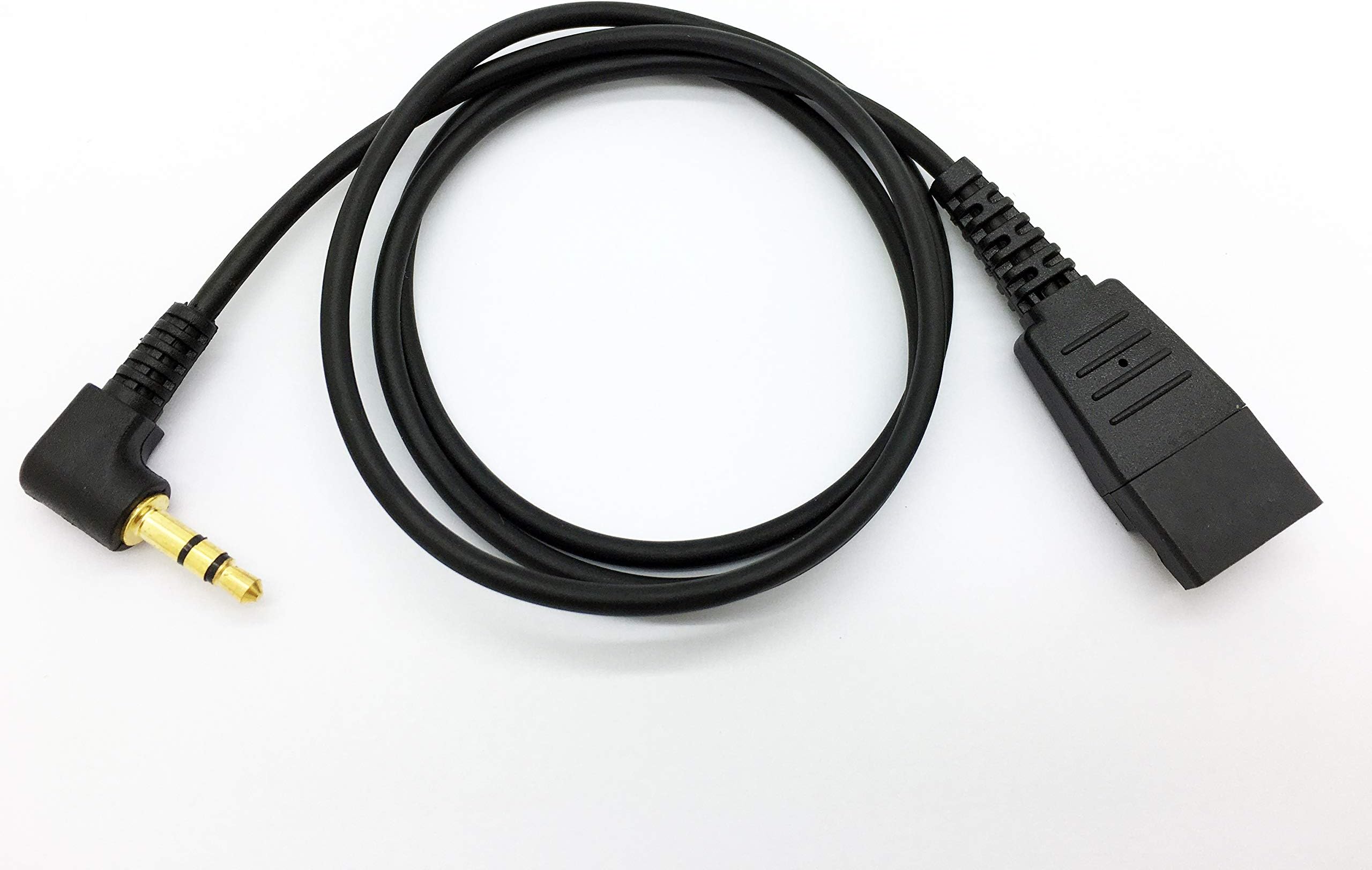 AVIMABASICSCall Center Headset 3.5mm Plug Adapter Cable for All Jabra GN Quick Disconnect Headsets - Connects with Cell Phones Smartphones & PC/Laptops with a Single 3.5mm Jack Port