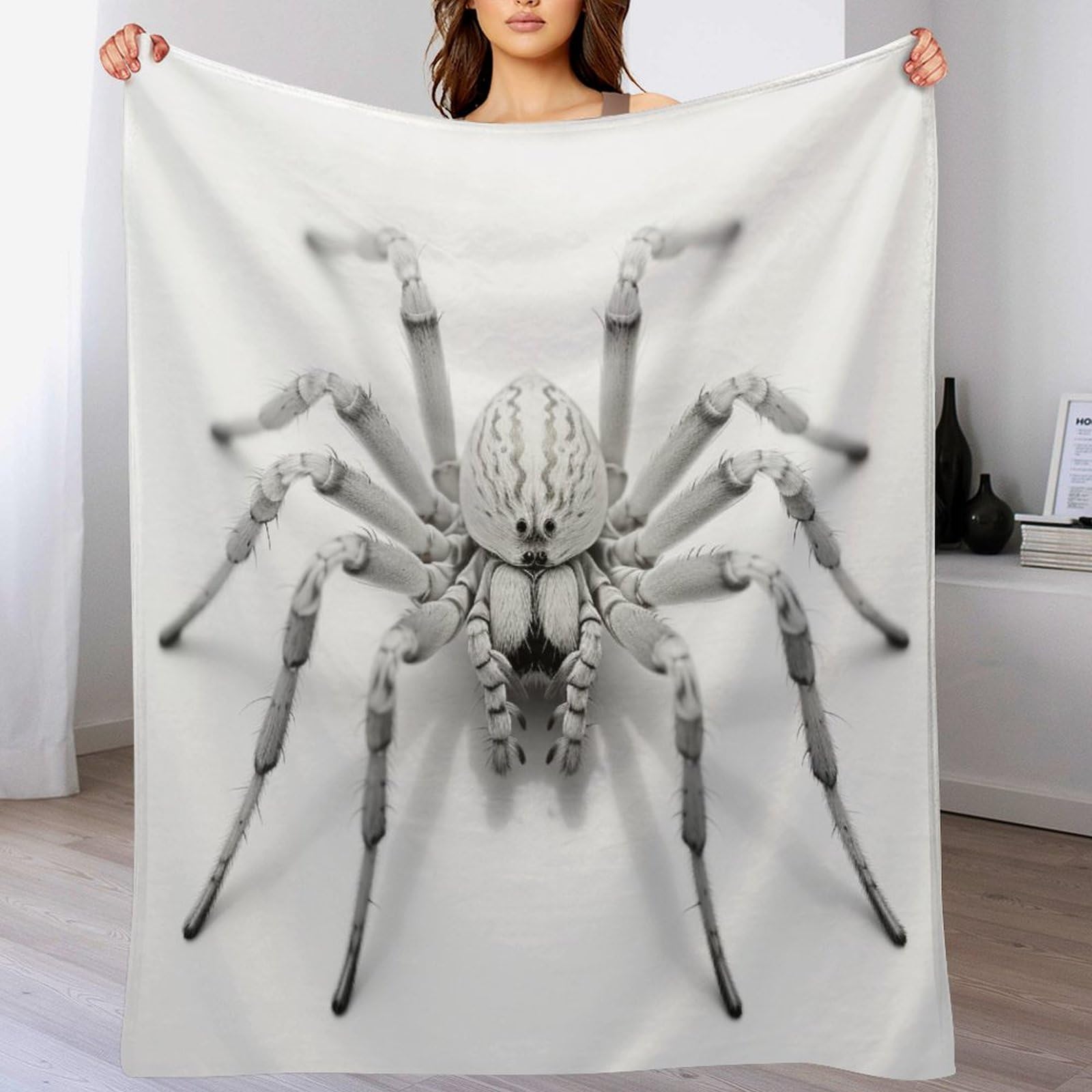 Couverture araignée lavable en machine et flannel chaude