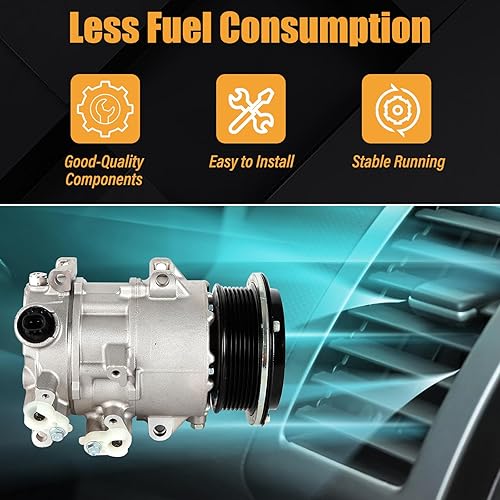Miniatura 6 de Compresor de aire acondicionado con embrague para Toyota Camry 2007-2009 2.4L RAV4 2006-2008 2.4L CO 11178JC 8831006240 8831042270 CO 11178JC