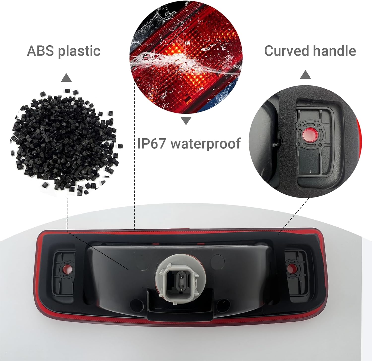 Third 3rd Brake Light High Mount Stop Light 3rd Lamp Compatible With 2012-2021 Nissan NV1500 NV2500 NV3500 Repalcement 26590-1PA0A 923-153