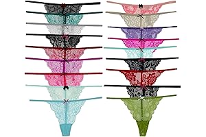 Pack of 6 Women's Lacy G-Strings: No-Show Panties for Enhanced Comfort and Sex Appeal