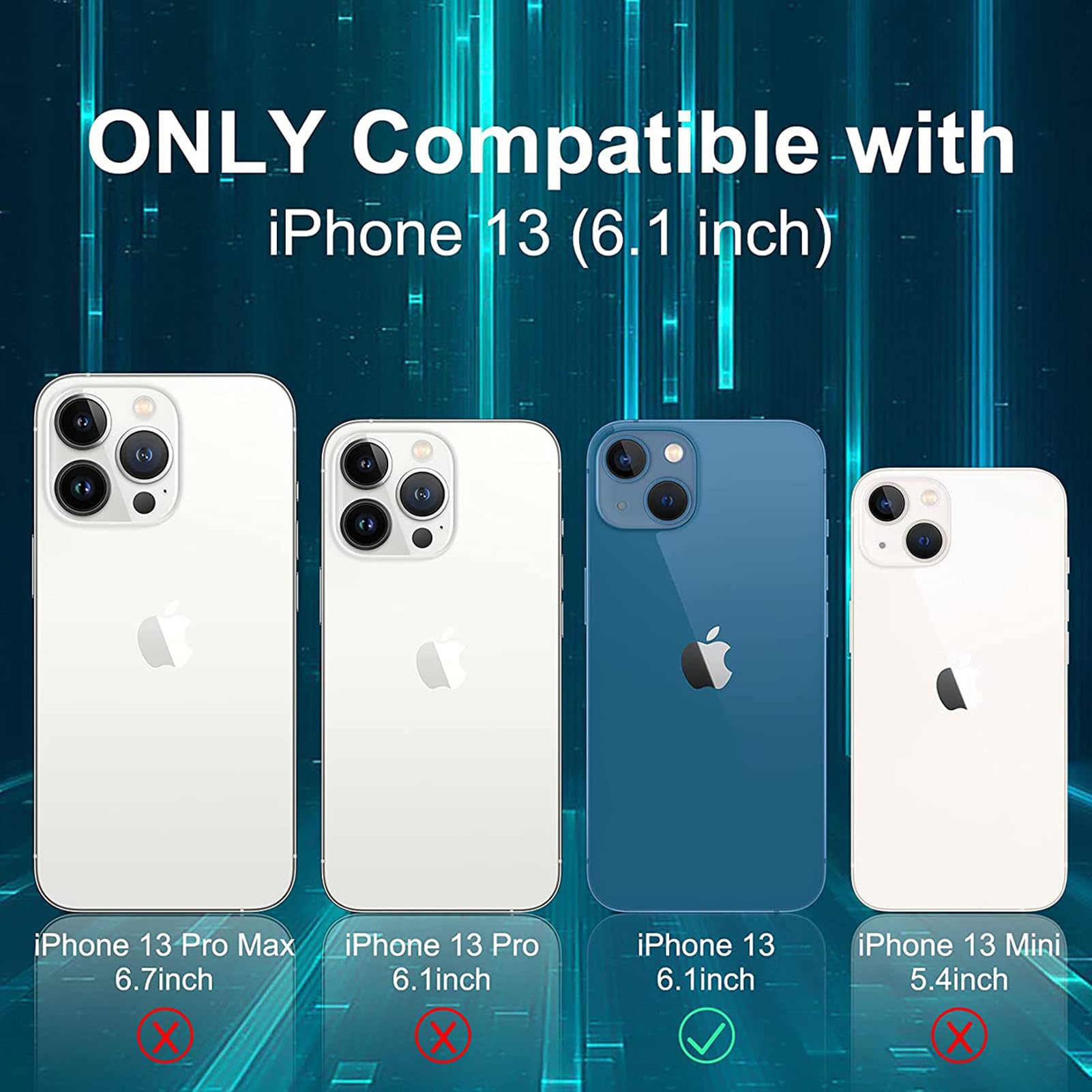 Battery Case for iPhone 13, Upgraded 10000mAh Portable Protective Charging Case with Wireless Charging Compatible with iPhone 13 (6.1 inch) Rechargeable Battery Pack Charger Case with Carplay (Black)