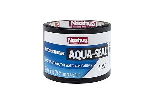 Nashua Cinta impermeable Aqua-Seal de 3 in x 15 ft en negro