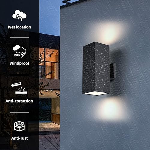 Miniatura 2 de Lámpara de pared moderna para exteriores, aplique exterior de aluminio, impermeable, montaje en pared para porche, casa exterior