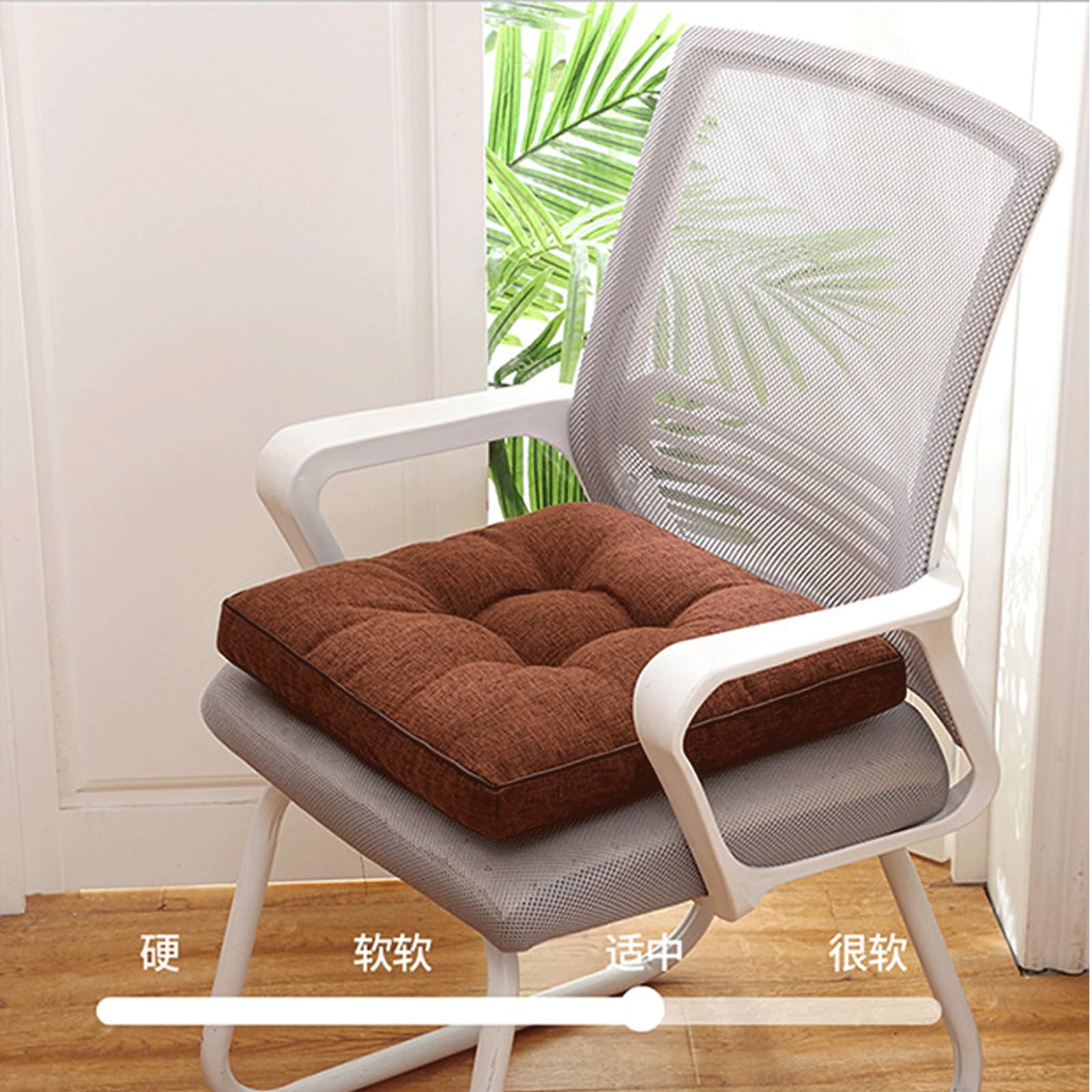 uyeoco Cojines para Sillas de Jardin, 50x50cm/45x45cm/40x40cm Cojín Asiento Comedor, for Decorativo Cocina Oficina Exterior terraza(D6,2PCS_50X50CM)