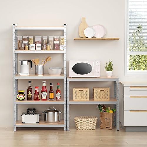 Miniatura 7 de ERGOMASTER Estantes de almacenamiento de garaje de 5 niveles, estantería de 2920 libras, estantería resistente, ajustable, sin pernos, organizador