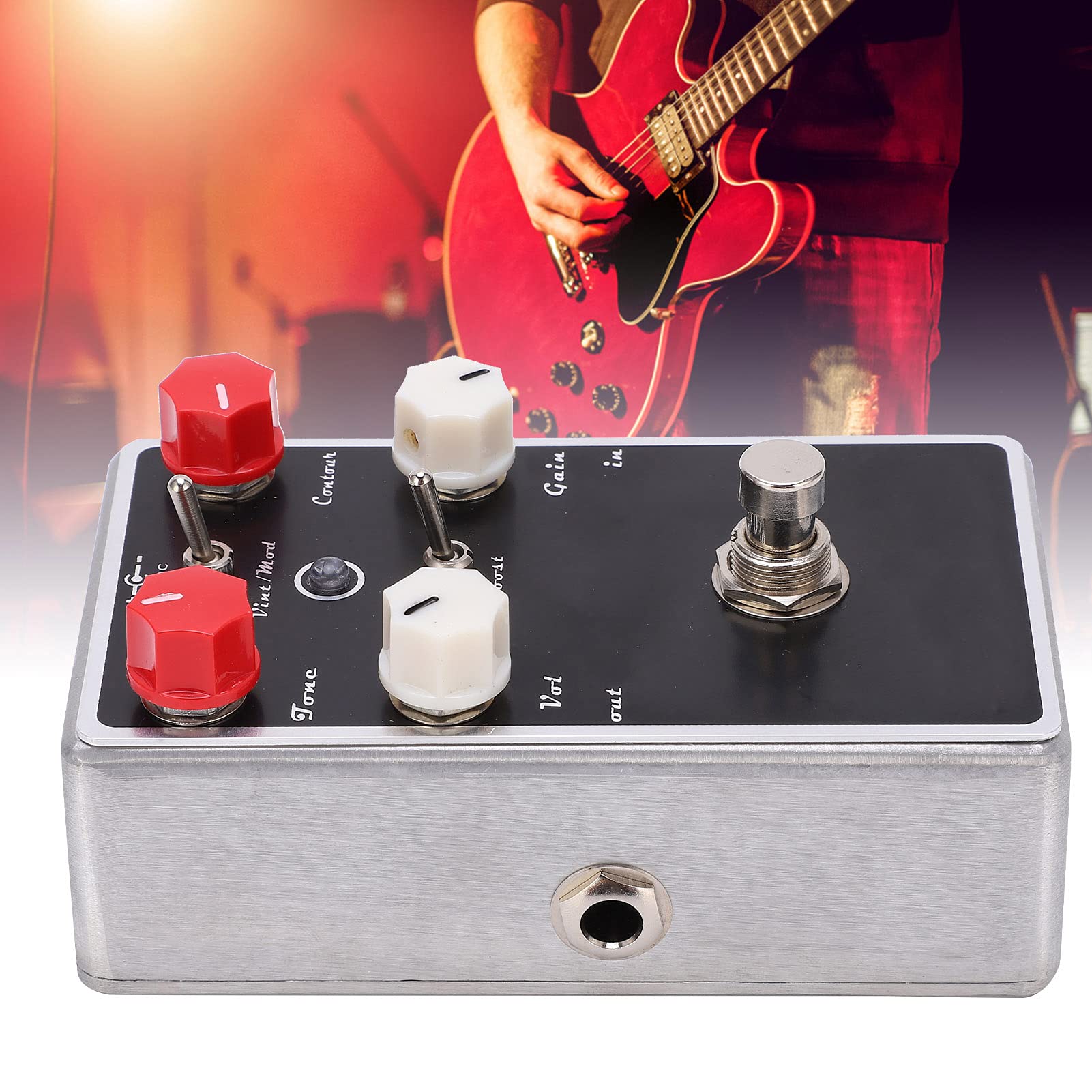 Pedale effetto per chitarra Professionale Brown Distortion True Bypass Heavy Metal Sound Enhancer per chitarristi elettrici Nero Dimensioni compatte Durevole Custodia interamente
