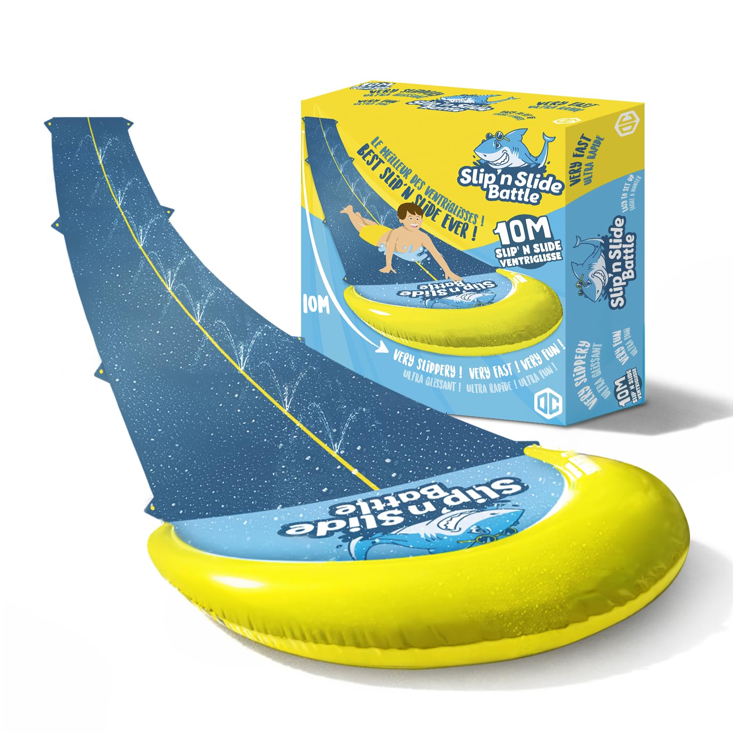 Original Cup Official VentriBattle | Dual Track Slide Mat | Connectable Water Hose | 10 Meters | Premium Quality | Slip'n Slide | Outdoor Water Play | + Thick | + Stiff | + Fast | 100% Fun โ image 1