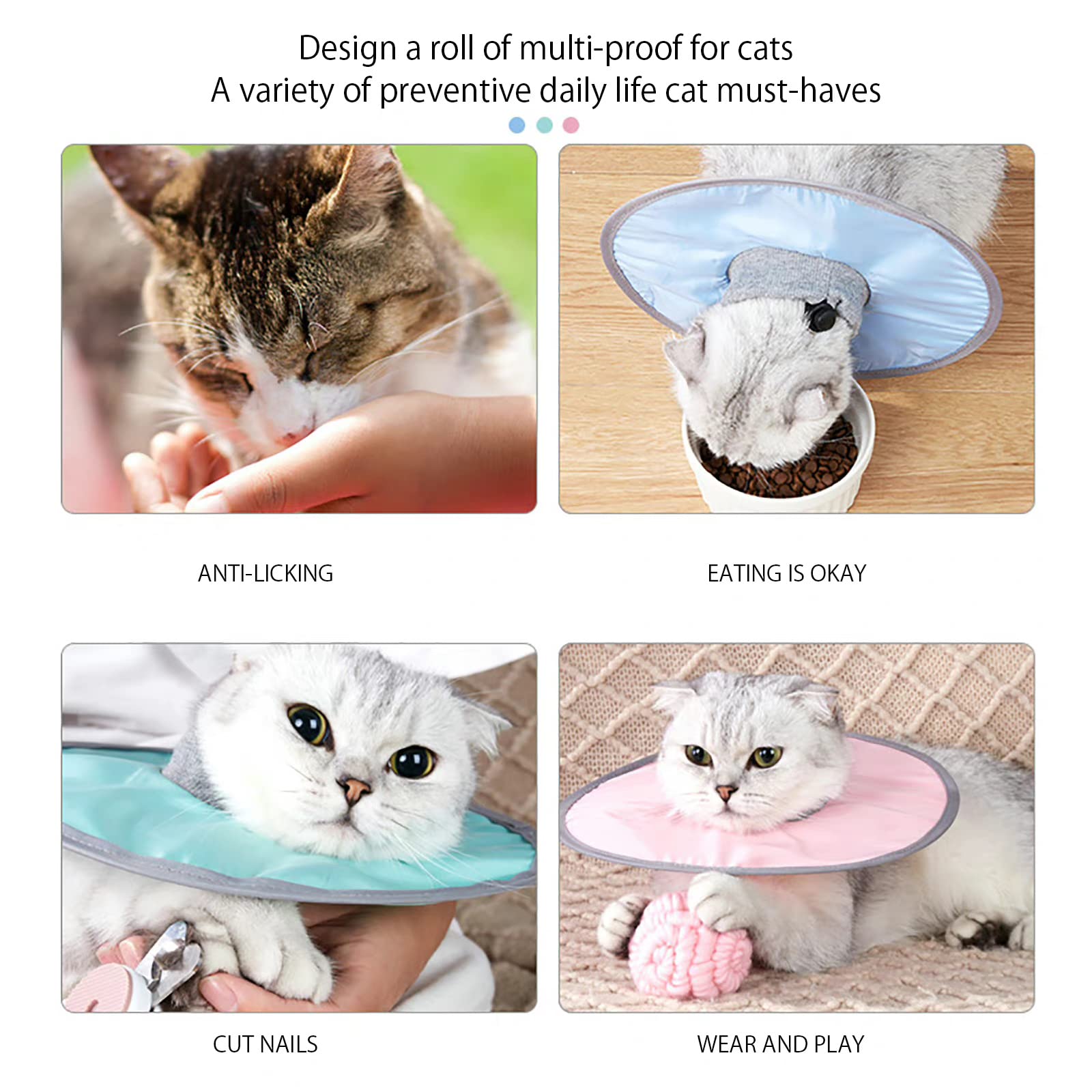 Collare Elisabettiano Morbido Per Gatti - Confortevole E Regolabile, Recupero Post-Operatorio - Foto 9