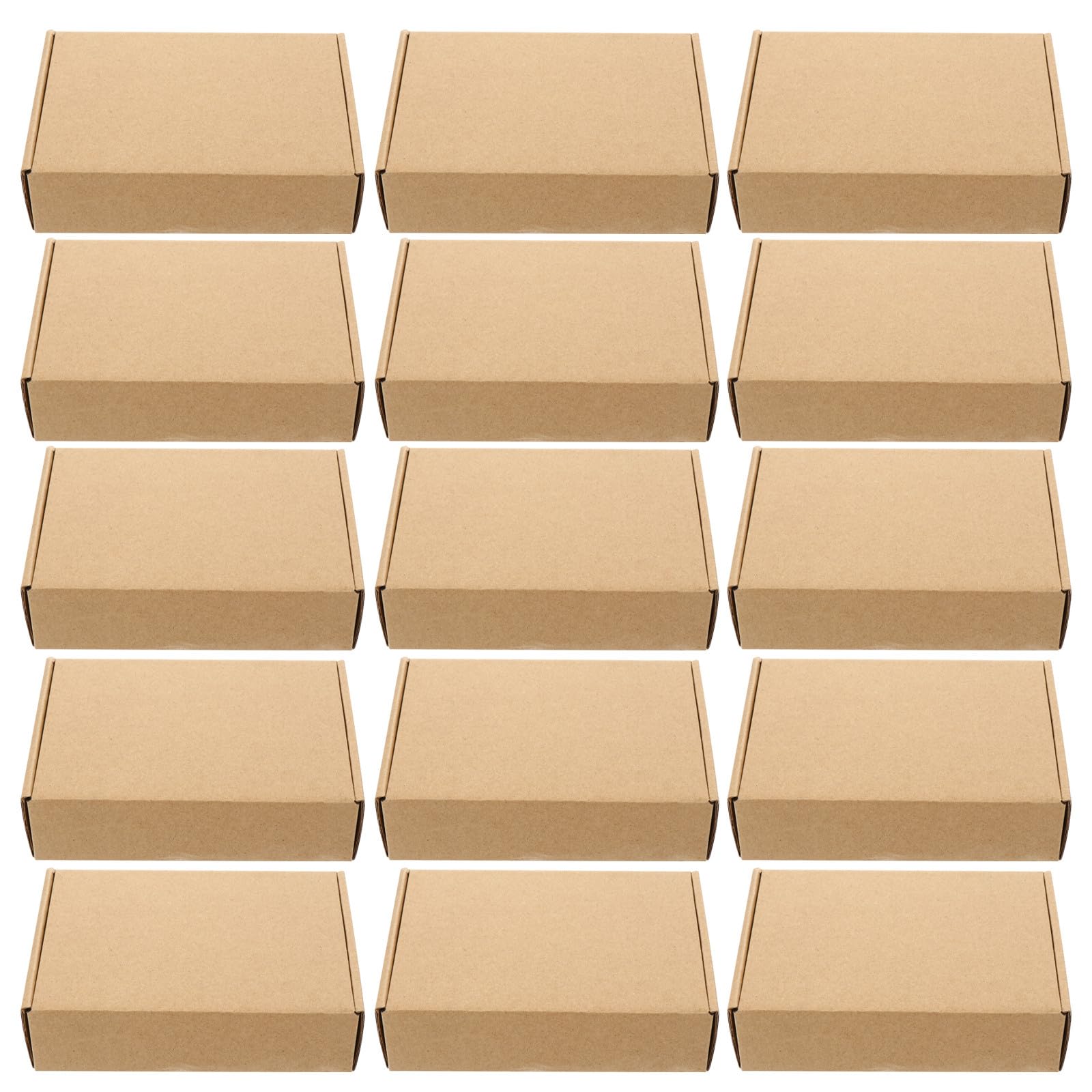 Kit 50 Scatole da Spedizione in Cartone Ondulato Beige, Facili da Formare e Resistenti Agli Urti, per Trasloco e Festa Scuola Decor