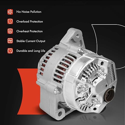 Miniatura 6 de A-Premium Alternador compatible con Toyota Camry 1992-1993, Celica 1992, 2.2L, 12V 80A polea de 5 ranuras en el sentido de las agujas del reloj,