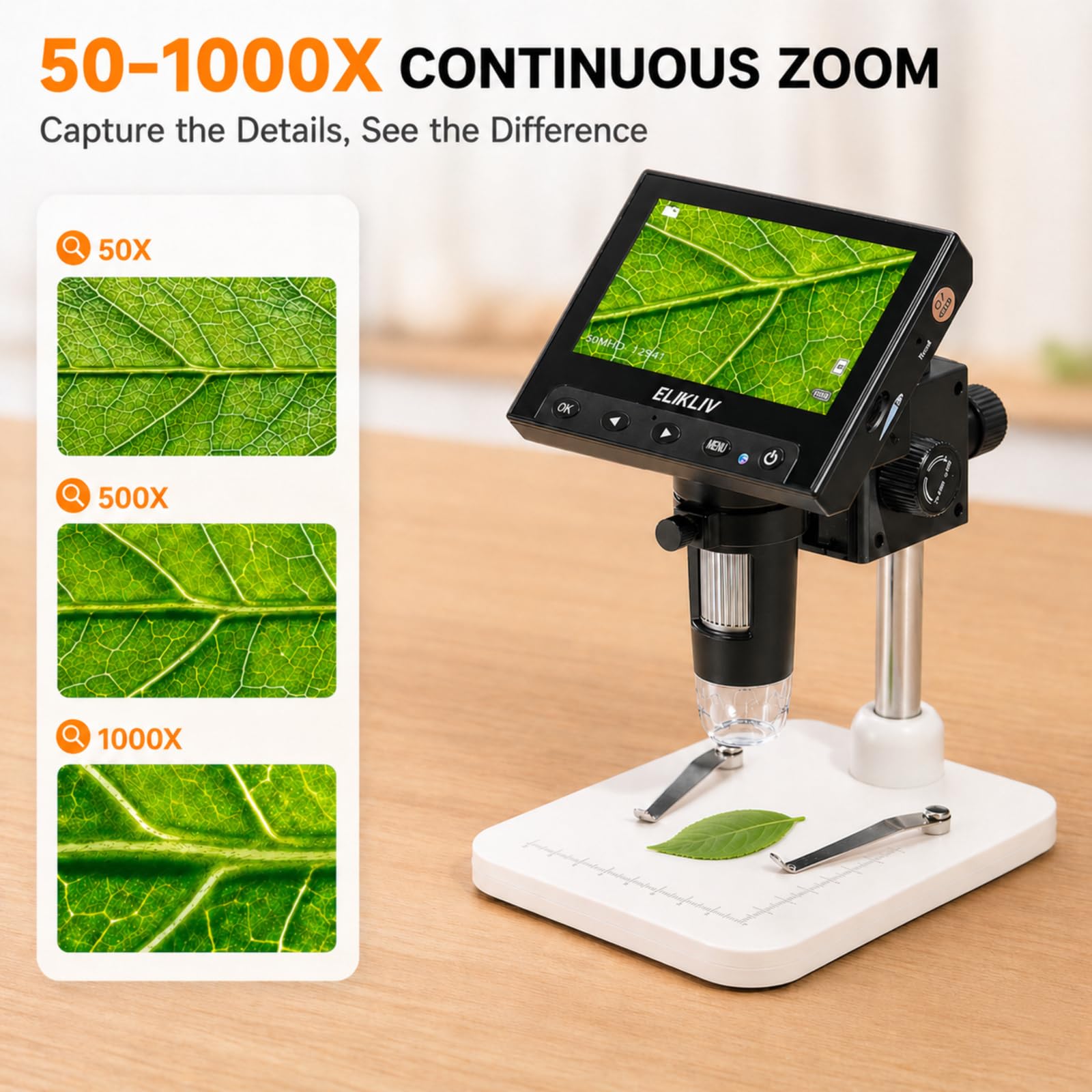 Elikliv Coin Microscope - 1000x Magnification -5