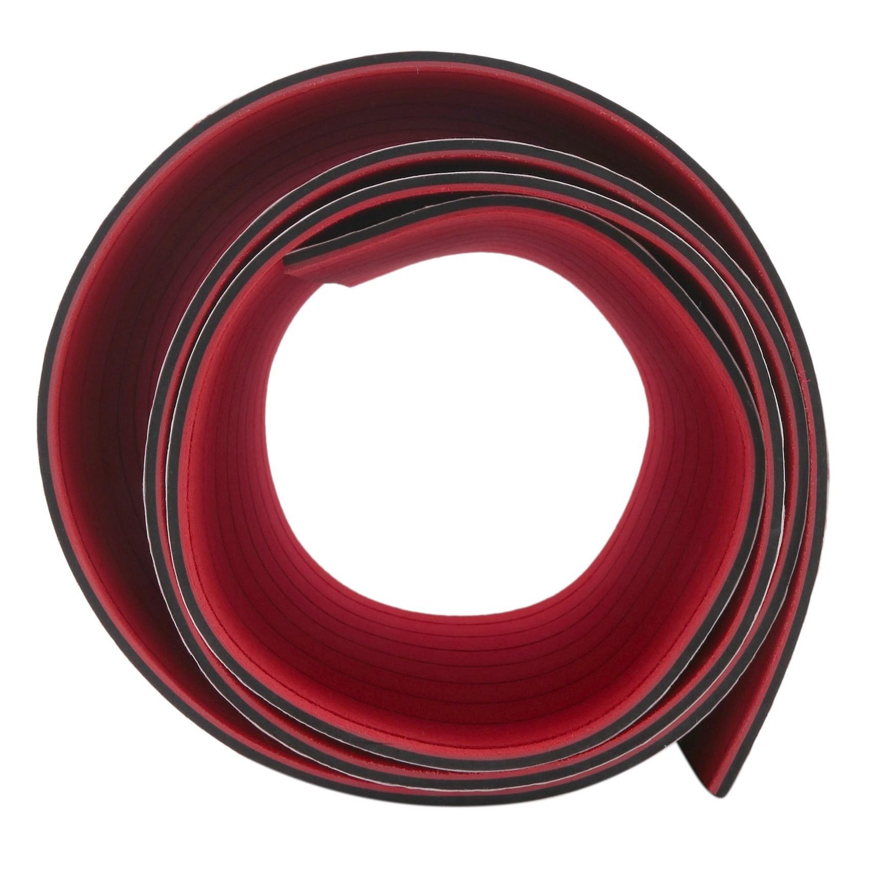 Booso Bootsbodenmatte aus EVA-Schaum, selbstklebend, aus Teak, für Yacht, Bodenbelag, 2400 x 450 x 6 mm, Rot