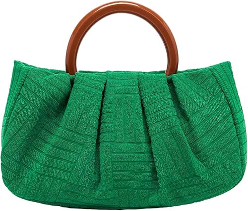 Verdusa Bolso de mano pequeño fruncido para mujer