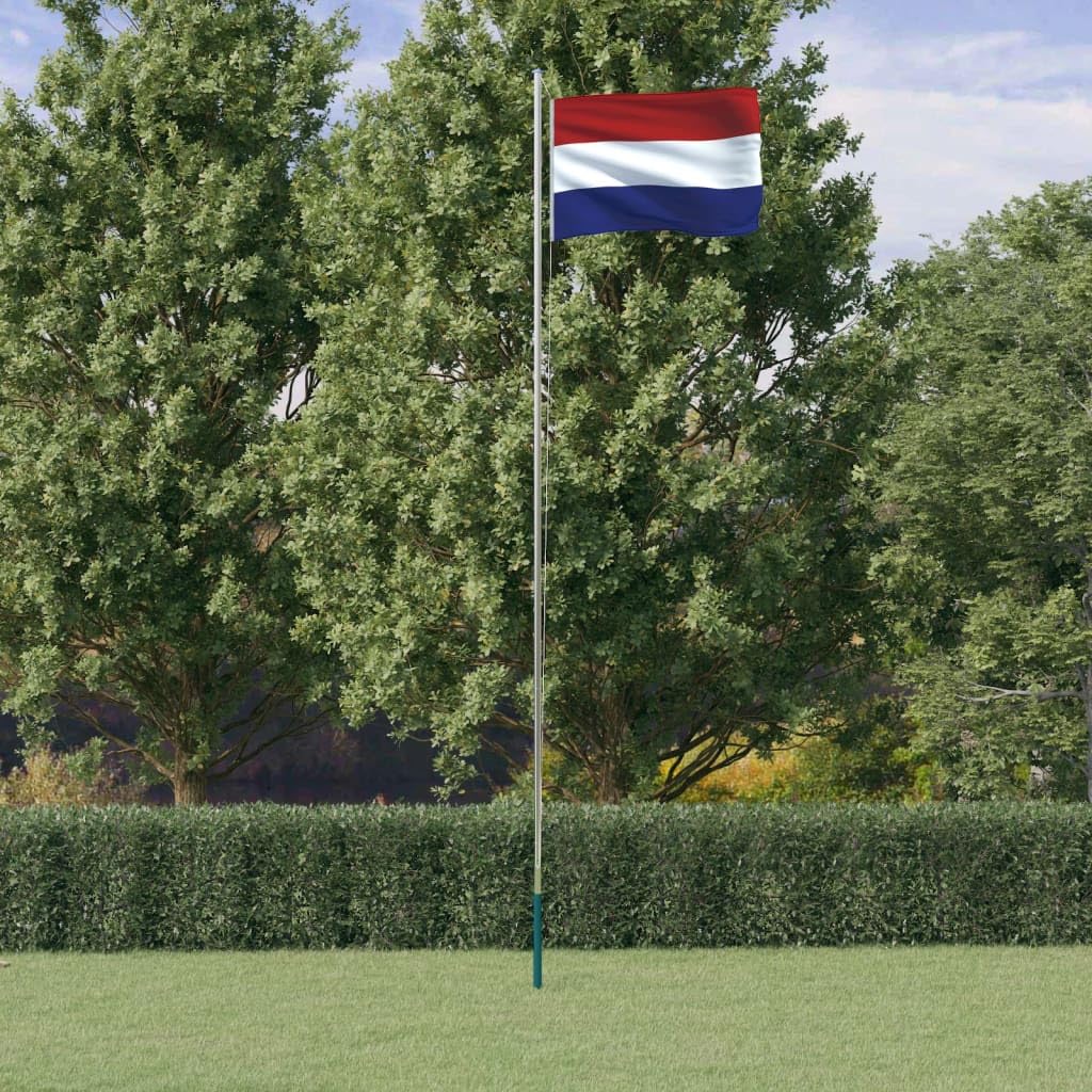 Drapeau des Pays-Bas et mât 6,23 m en aluminium durable