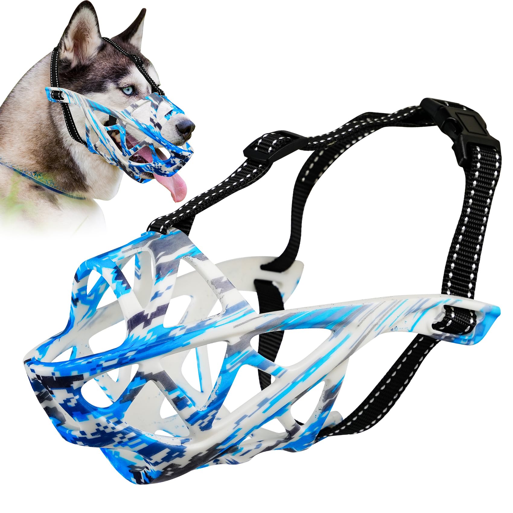 ODRIEW Dog Muzzle for Large Sized Dog - Medium Sized Dogs, Small Basket Muzzle to Prevent Biting - for Barking, Breathable, Allows Panting Drinking,