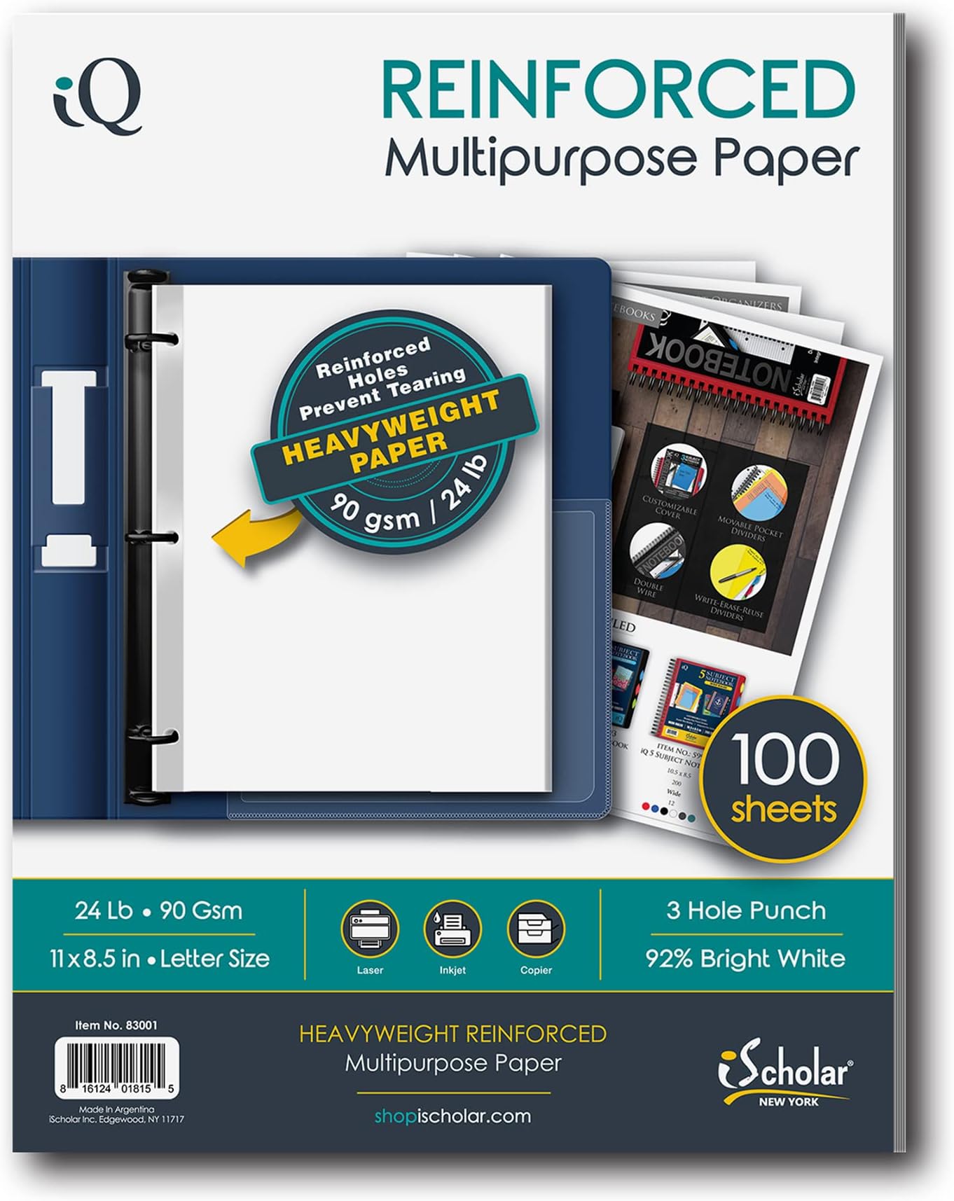 iScholar Reinforced Heavy Duty Printer and Copy Paper (83001)