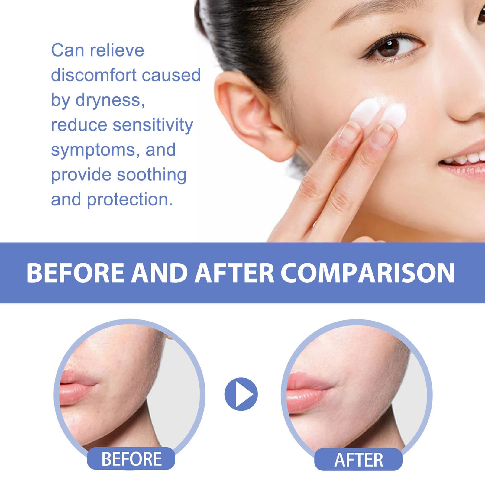 Ceramide Gesichtscreme - Feuchtigkeitscreme für Frauen - Glatte Haut Gesichtscreme - Anti-Falten-Gesichtscreme - Anti Aging Creme Damen - Trockenheit und Rauheit reduzieren Elastizität verbessern