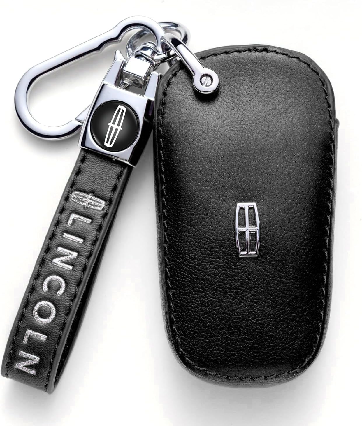 Car Key Fob Case,for Lincoln Z Aviator Navigator Corsair Series Car Key Fob Case Cover Accessories (Style C) Black