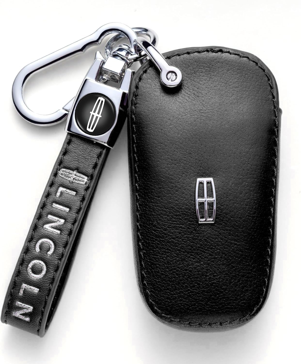 ZERAL Car Key Fob Case,for Lincoln Z Aviator Navigator Corsair Series Car Key Fob Case Cover Accessories (Style C) Black