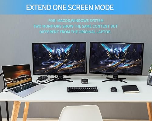 Miniatura 4 de Adaptador USB C a HDMI dual 4K 60Hz, un cable HDMI de 2 pies incluido, Thunderbolt 3 a HDMI para MacBook, MacBook Pro 202020192018 Apple iMac, iMac