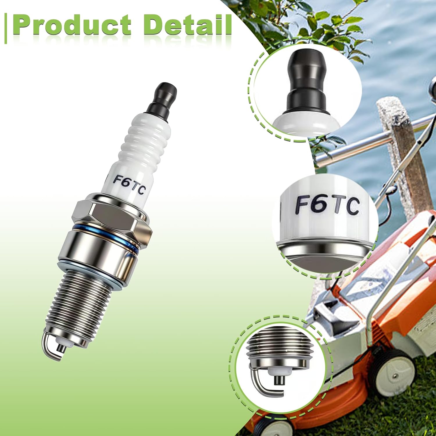 2 PACK F6RTC Spark Plug for MTD 951-10292 751-10292 Torch Cub Cadet