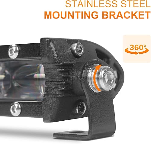 Miniatura 6 de TILTOP Luces todoterreno de una sola fila de 32 pulgadas barra de luz LED delgada 6D reflectores de luz LED para conducción para camión automóvil