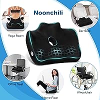 Vista 7 de Seat Cushion, Memory Foam Non-Slip Large hemorrhoid Pillow, Removable and Washable seat Cushions for Office Chairs, Relieve Hemorrhoids, Sciatica