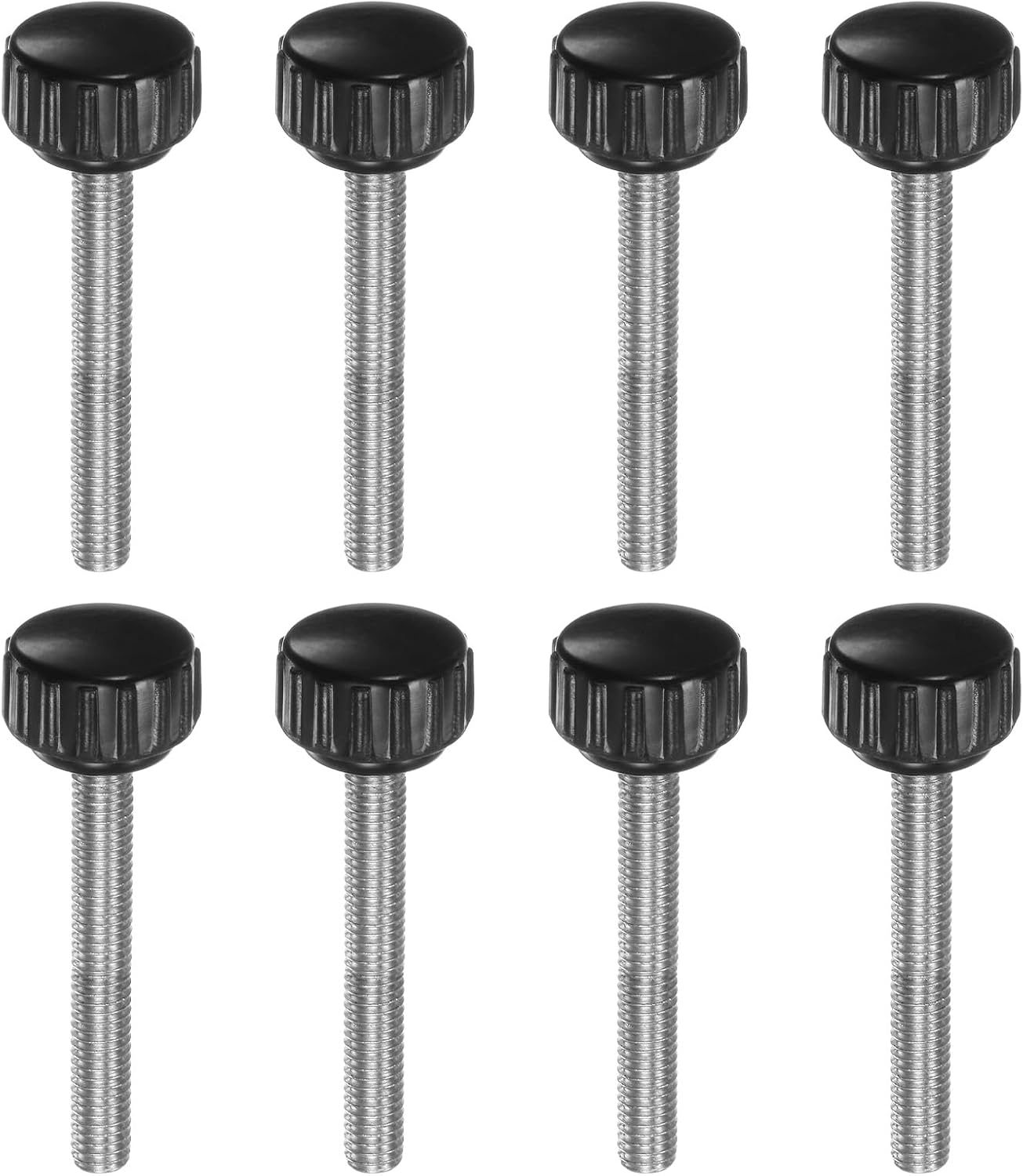 HARFINGTON 8pcs Knurled Knobs M5 x 40mm Male Thread 16mm