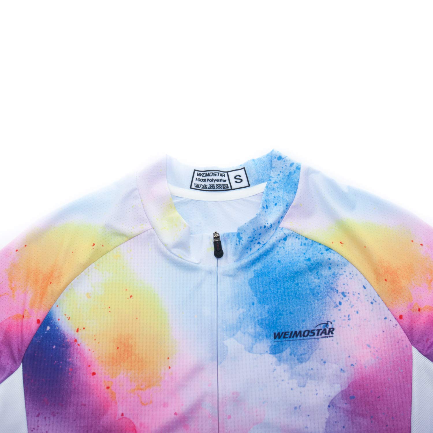 Chaqueta de ciclismo de manga corta para mujer, diseño de flores, con cinta reflectante grande