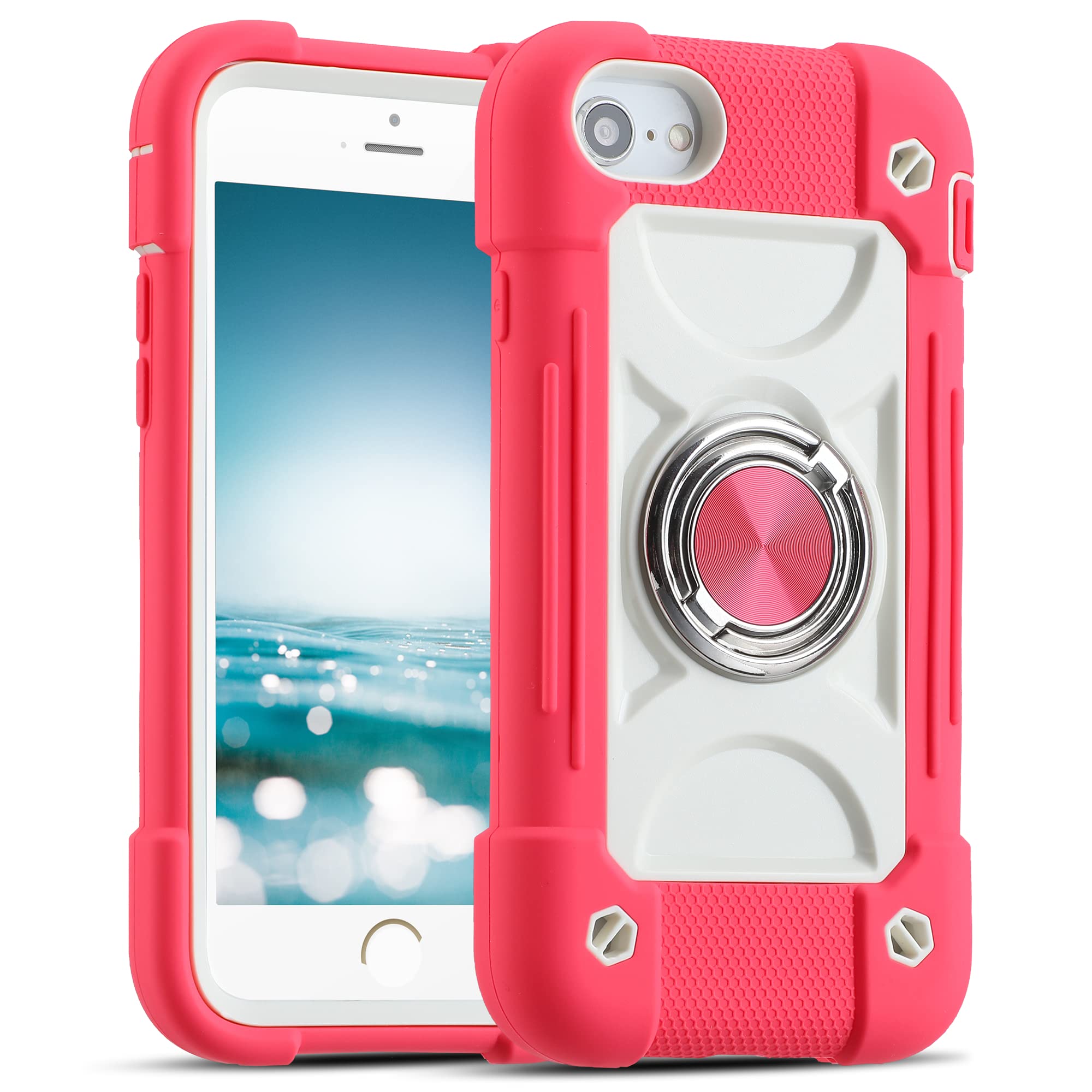 MARKILL Compatible with iPhone Se3/iPhone Se2,iPhone 6/6S Case,iPhone7/iPhone8 Case 4.7 Inch with Ring Stand, Heavy-Duty Military Grade Shockproof