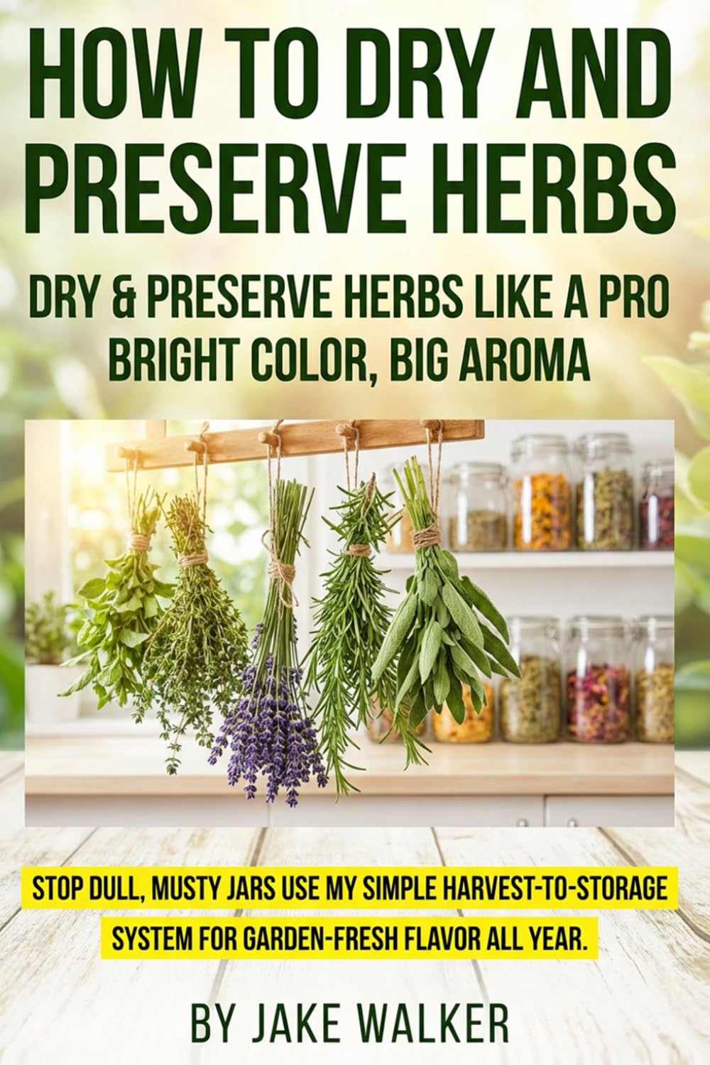 How to Dry and Preserve Herbs: Herb drying guide with harvest herbs timing, air drying herbs, dehydrator herbs, oven drying herbs, microwave drying ... storage tactics to keep herbs fresh longer.