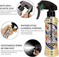 Vista 2 de CGBARBER Juego de herramientas de peluquería, kit de herramientas de salón de 5 piezas, incluye botella de spray, cepillo de limpieza, peine mixto