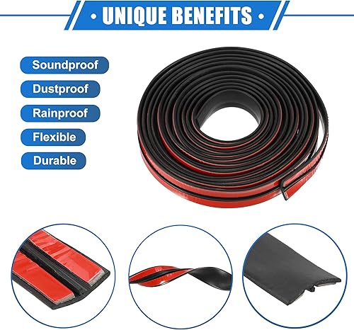 Miniatura 3 de Tira de sellado para parabrisas de automóvil, 0.748 in x 118.1 in, tira universal para automóvil, camión, forma de T, a prueba de fugas, sellado de