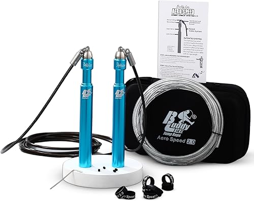 Buddy Lee Aero Speed Jump Rope 2.0 versión mejorada con rodamiento giratorio Sonic Rocket Speed  Cuerda de saltar ajustable y sin enredos para