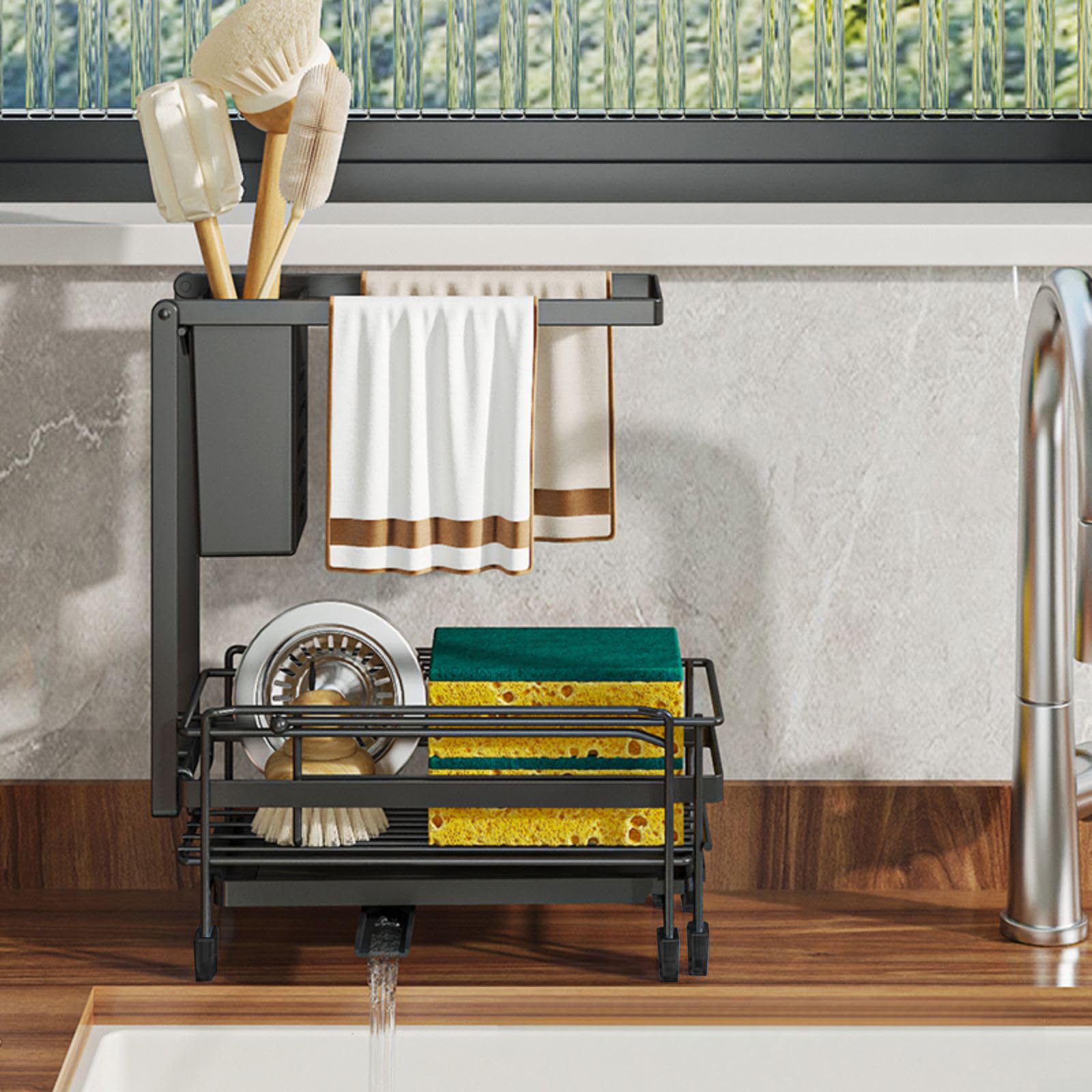 Regulowany organizer do zlewu 26-42 cm, obrotowy