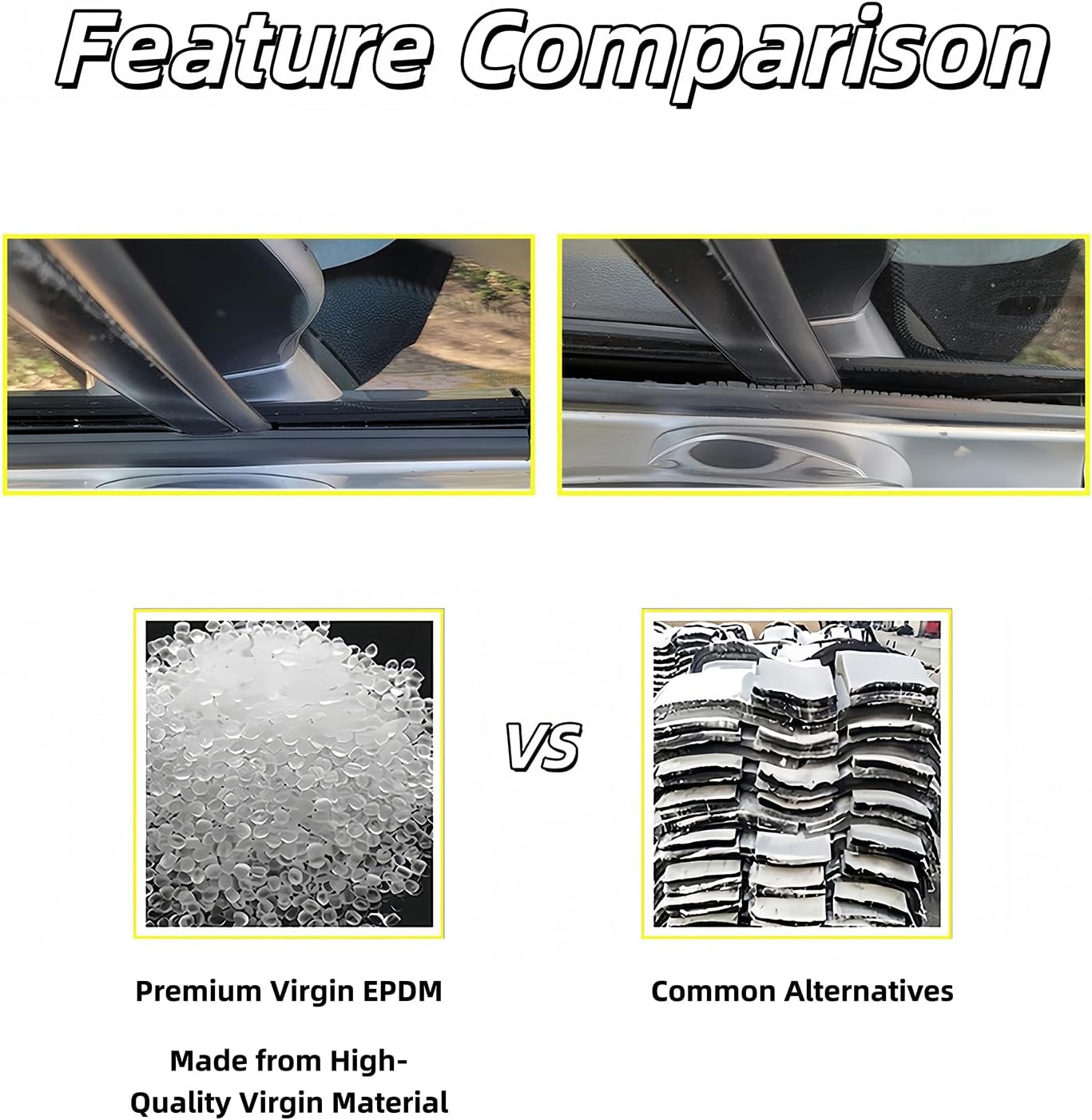 Car Window Outer Belt Molding for Honda Accord 1998 1999 2000 2001 2002 4PC, Door Window Seal Weatherstrip, Helps Reduce Wind Noise and Water Leak