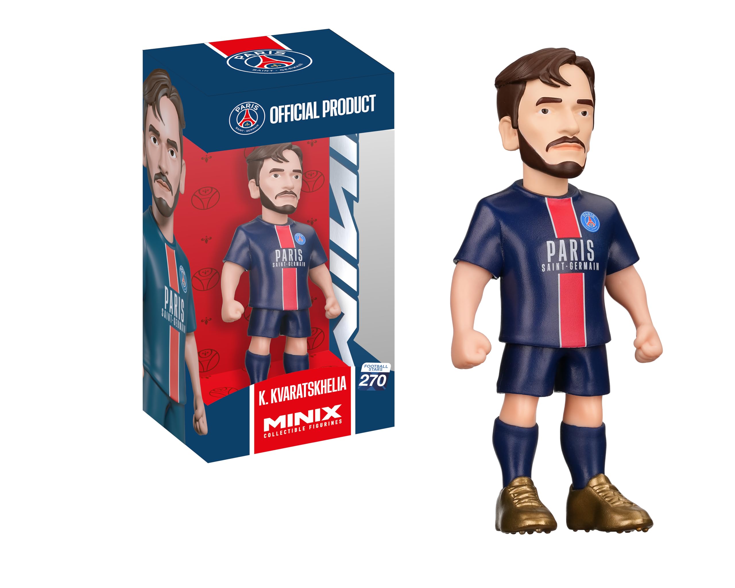 MINIX - Football Stars #270 - PSG - Kvaratskhelia - Collectible Figure 12 cm