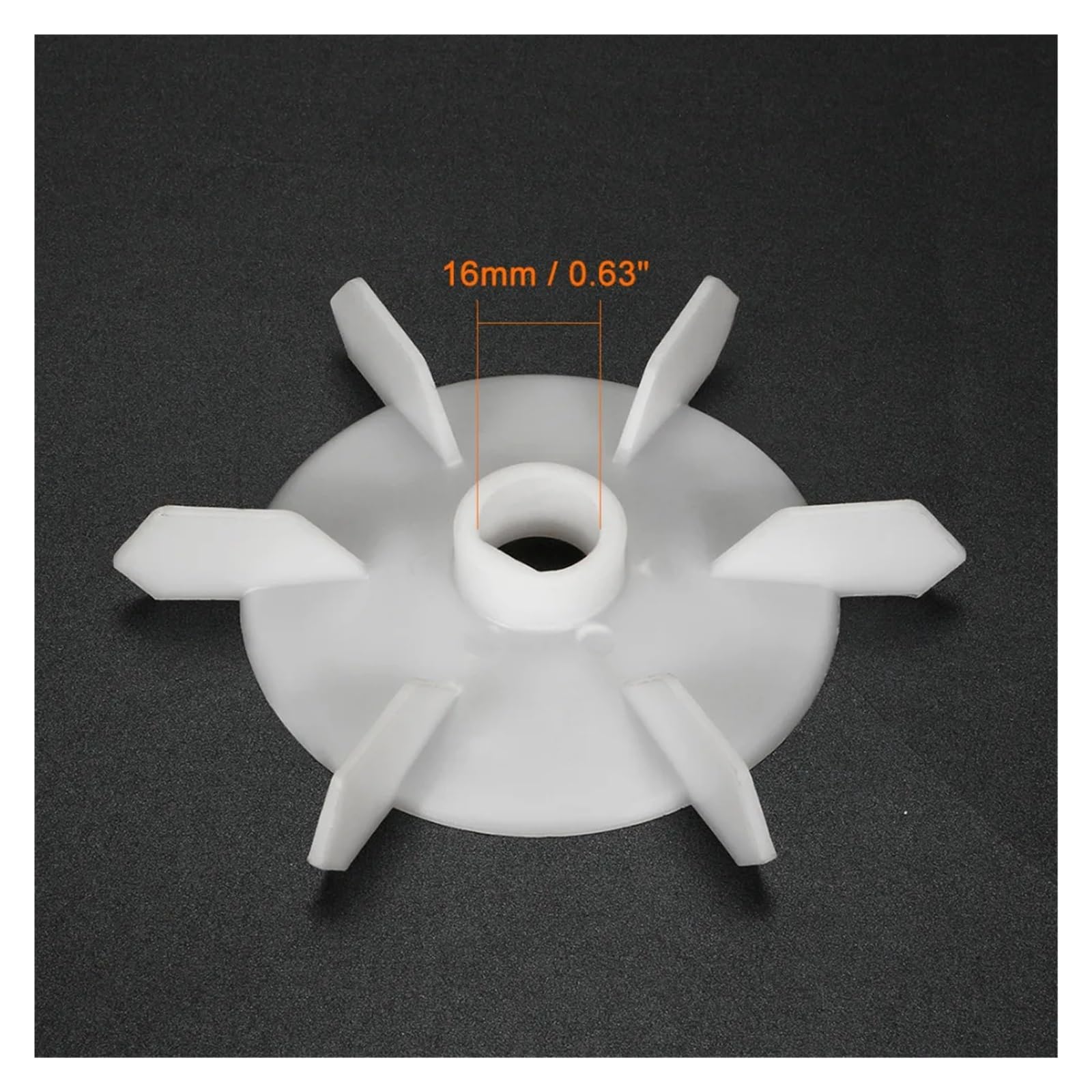 Hoja de ventilador de motor, 1 pieza de 120 x 15 mm/140 x 16 mm/140 x 18 mm/148 x 20 mm, plástico blanco, eje D de repuesto 6/12 impulsor, paleta de ventilador de motor (120 x 15 mm, 12 paletas)