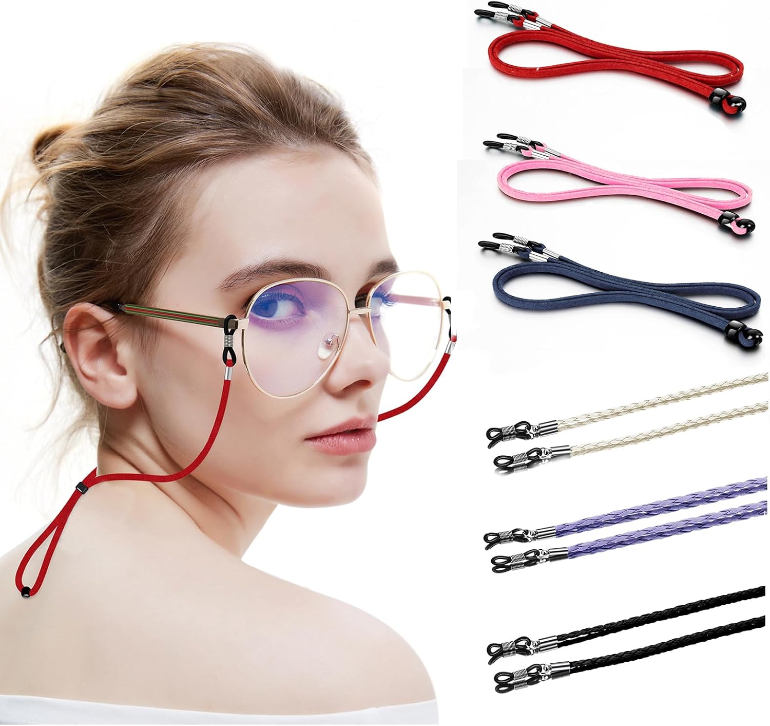 6Pcs Eyeglass Strap, Eyeglass Chains Glasses Lanyard Eyeglasses String Holder Eyeglass Retainer