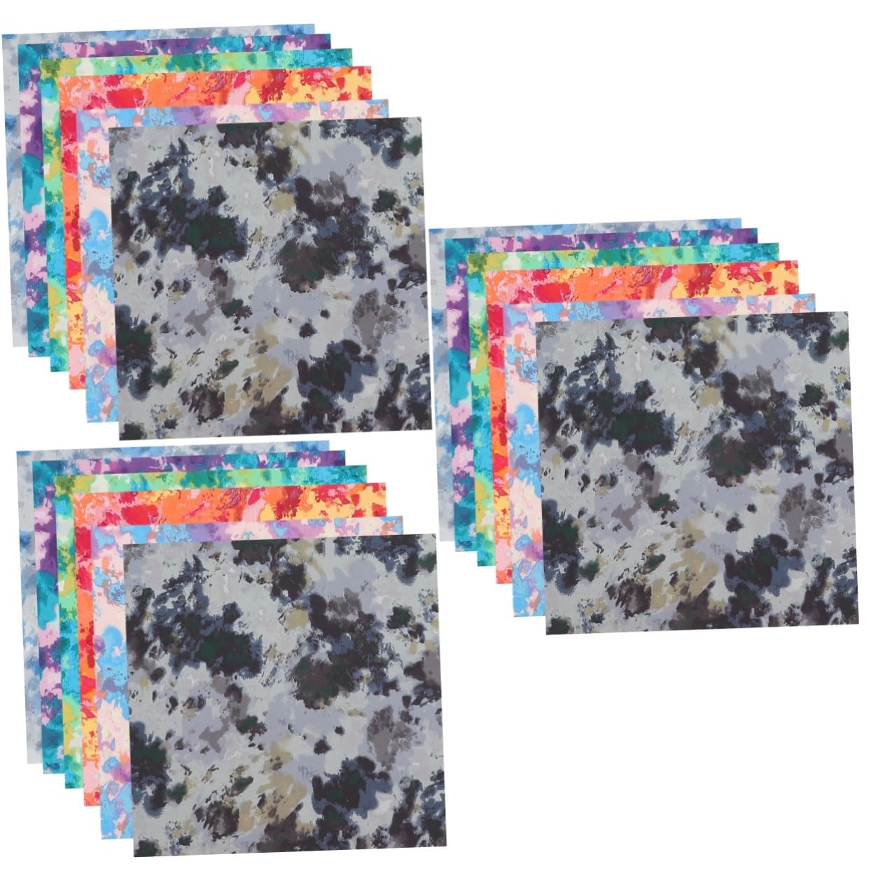 Operitacx 3 Sätze Batik-Patchwork Mit Farbverlauf Baumwollfabrik Bastelzeug Handwerkskunst Dekostoffe Trachtenstoffe The Craft Tuch-Patchwork Handarbeiten Patchwork Baumwolle 6 Blätter * 3