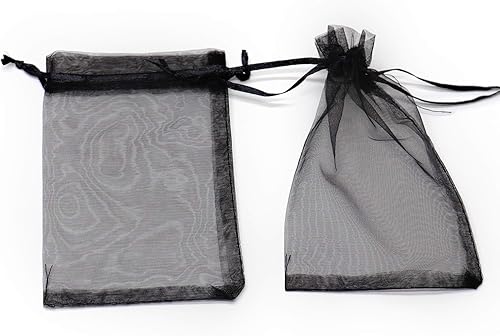 Miniatura 3 de Dealglad 100pcs Drawstring Organza bolsas de joyería caramelo para fiestas, casamientos, regalos