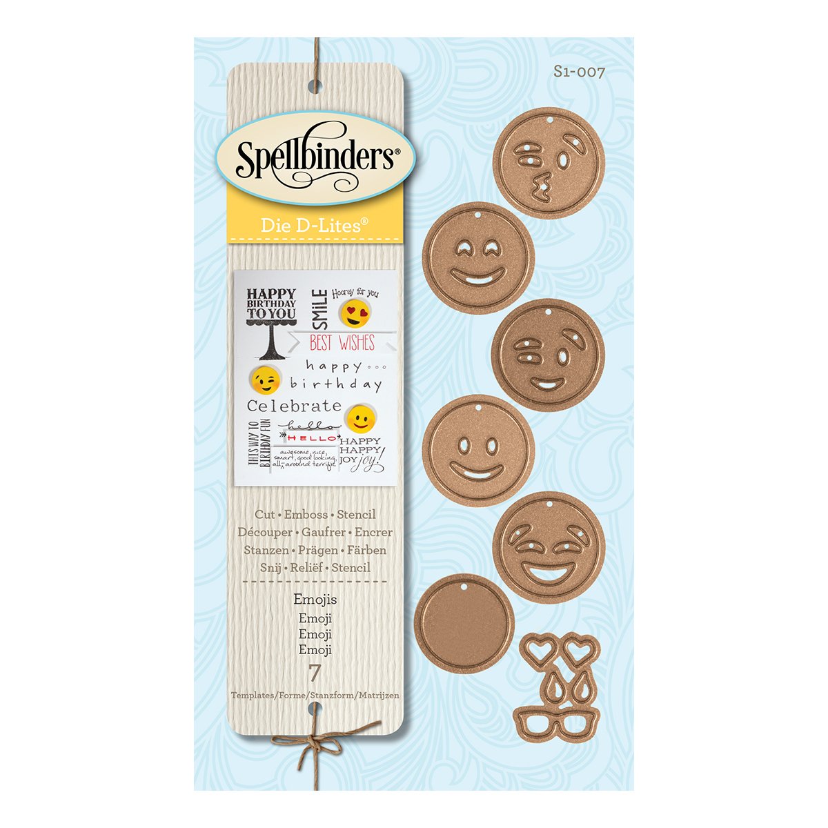 Spellbinders Die D-lites Elephant Festival Etched Metal Dies SKU S3-385