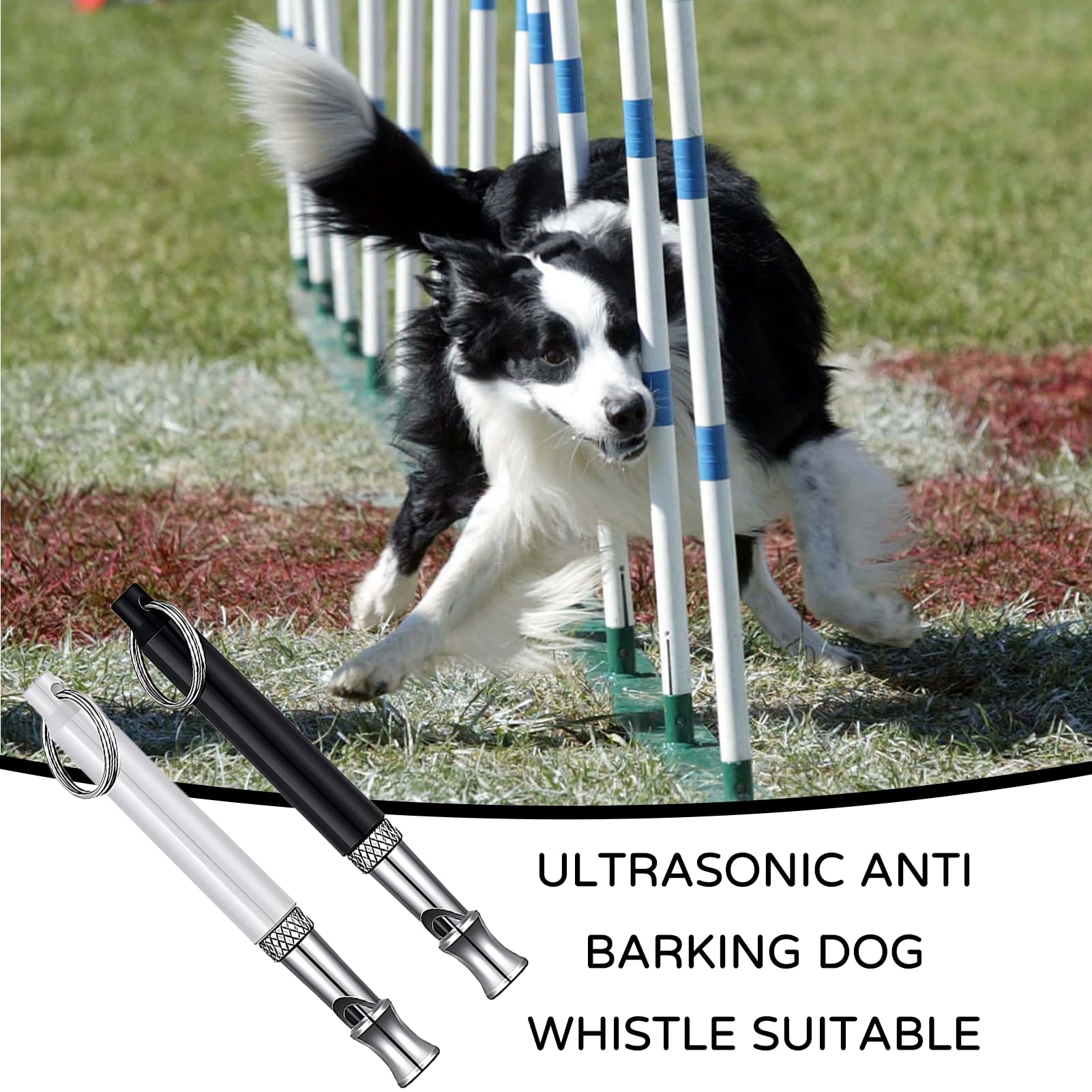 2 Pièces De Sifflet Chien,Sifflet Ultrason Chien Anti Aboiement,Sifflet pour Chien pour Le Rappel, Sifflet Ultrason Chien Anti Aboiement, RéGlable Sifflet Ultrason Chien, avec LanièRe.