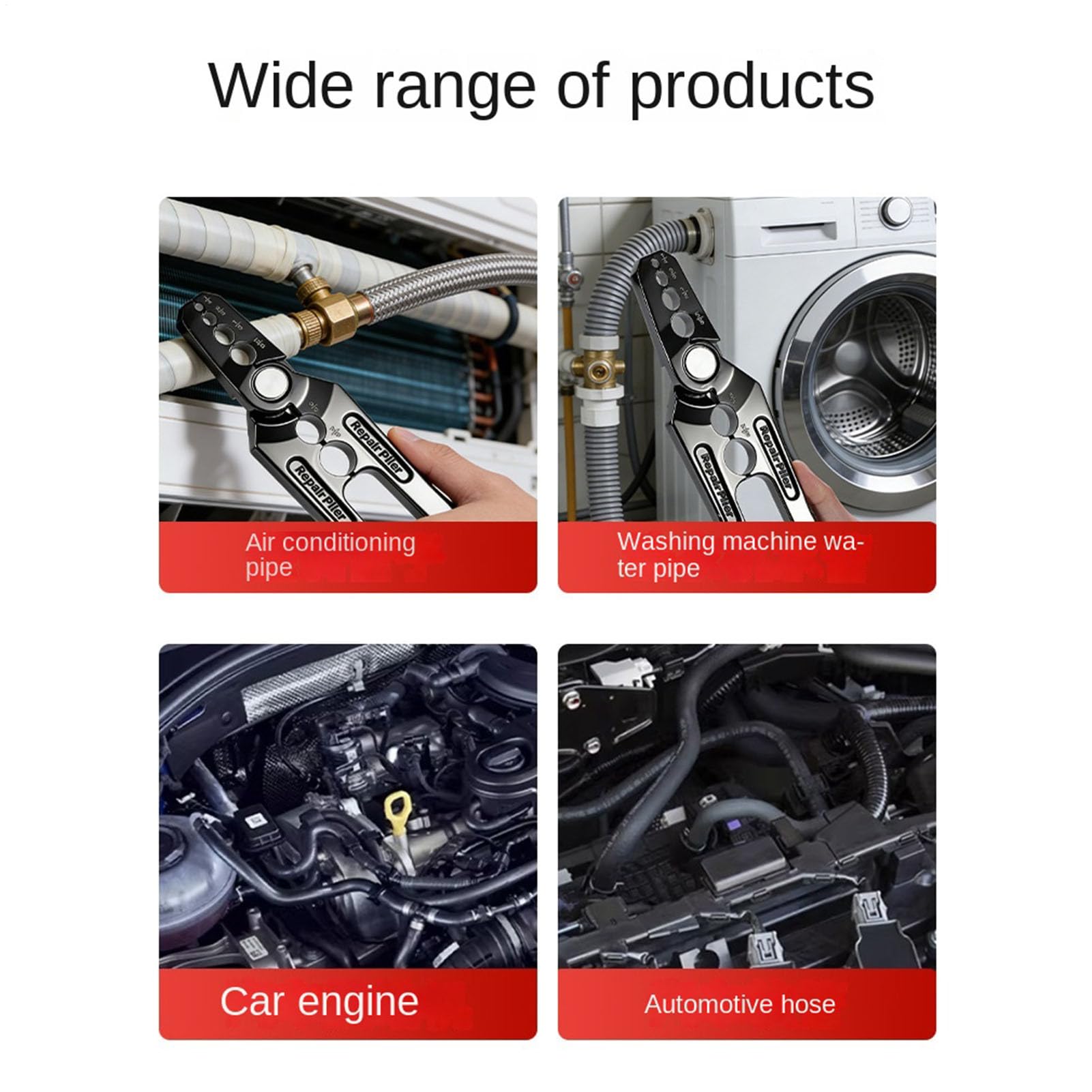 Pince à Réparer Tubes Cuivre - Outil manuel en aluminium à 6 trous pour arrondir les tuyaux - Pince redresseuse pour tube aplati | Pour installations frigorifiques et fuites de réfrigérant