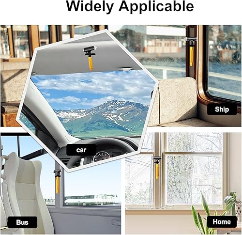 Miniatura 9 de Rompeventanas de automóvil, rompevidentes y cortador de cinturón de seguridad, martillo de seguridad de cristal de emergencia, cortador de cinturón