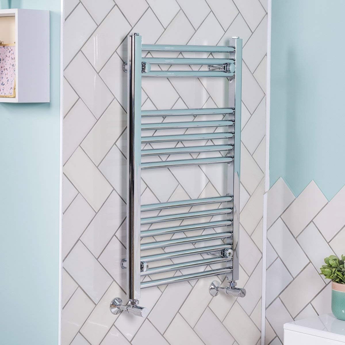 BPIL Heated Towel Rail Chrome Bathroom Ladder Radiator - Straight ...