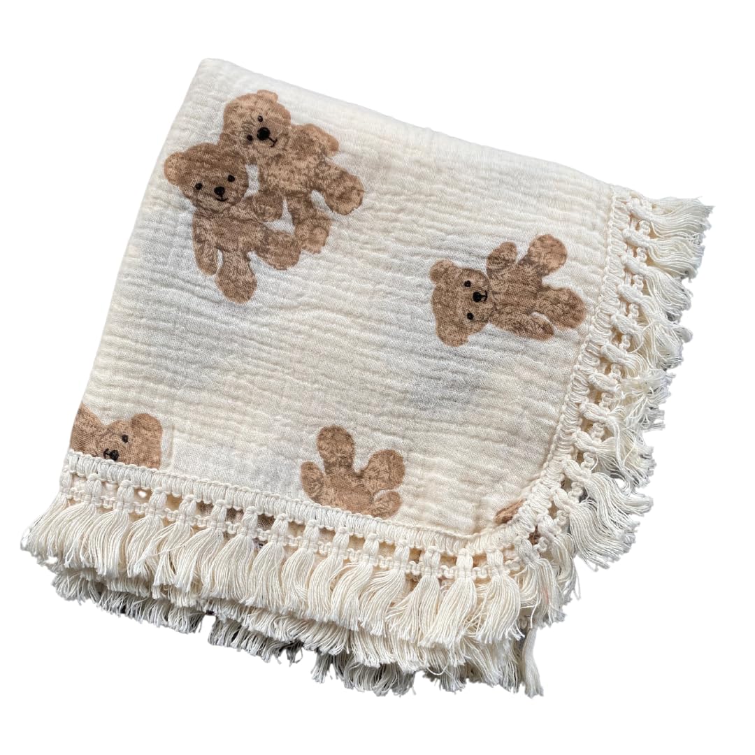 Baby J's® X-Large Luxury Soft Bamboo Muslin Swaddle Blankets 80cm x 65cm