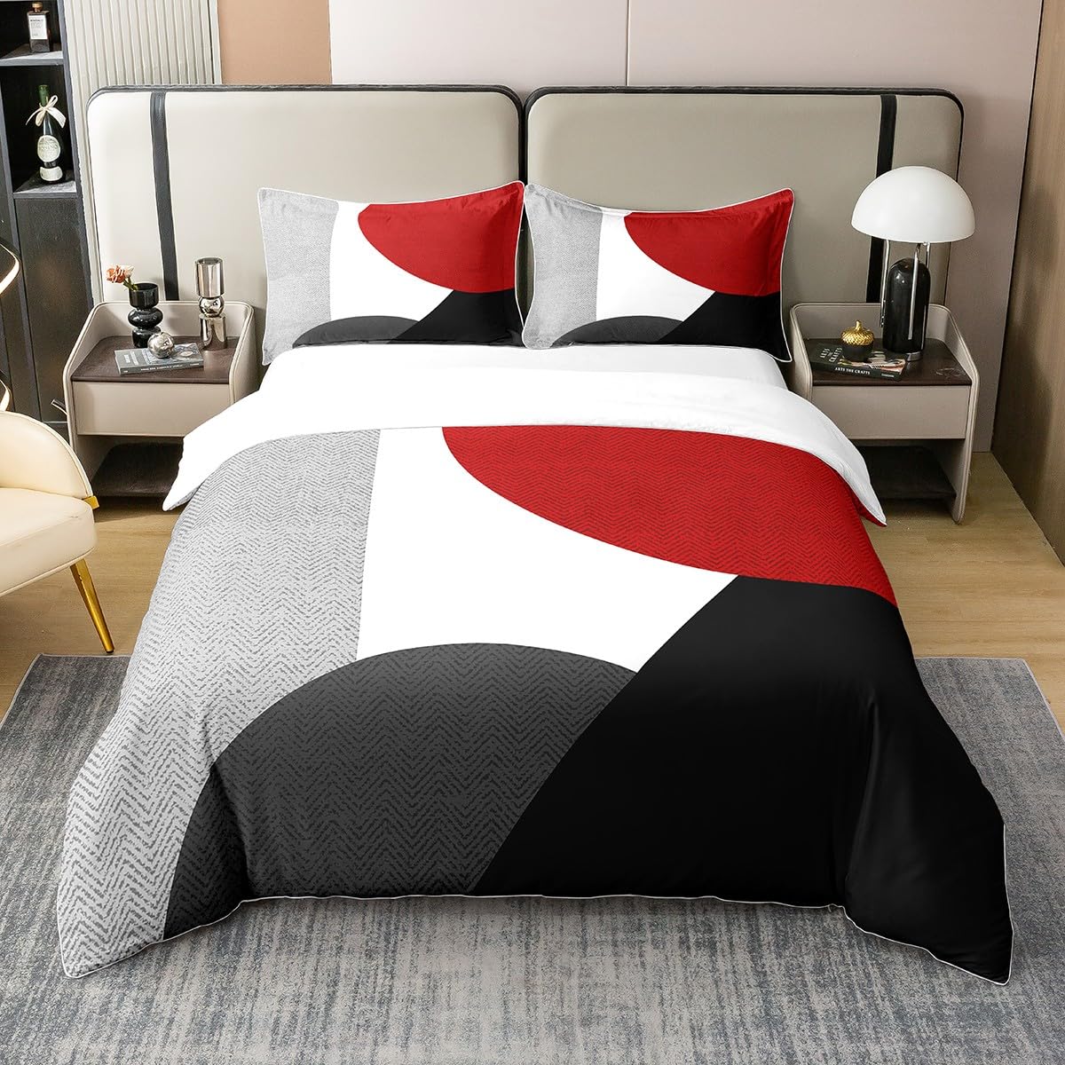 Housse de couette en coton Homemissing parure de lit géométrique haut de gamme